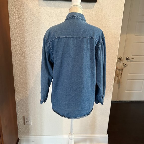 DRESS BARN Snowman Theme Denim Top - Picture 8 of 12